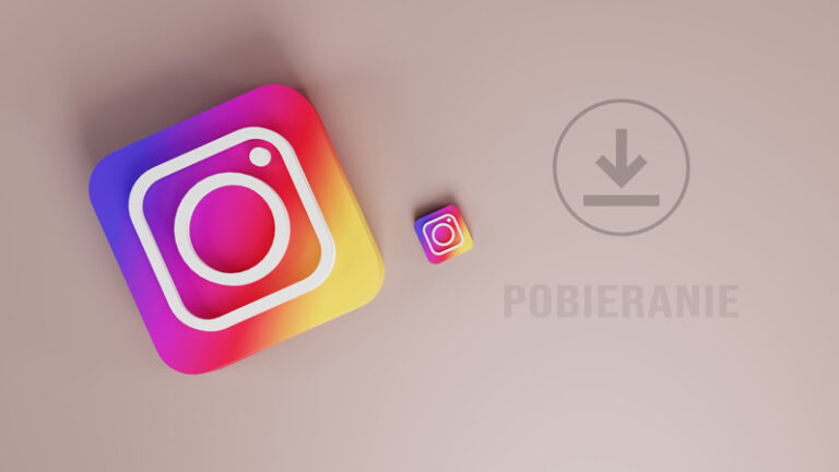 Symbole Instagrama i pobierania na jasnym tle